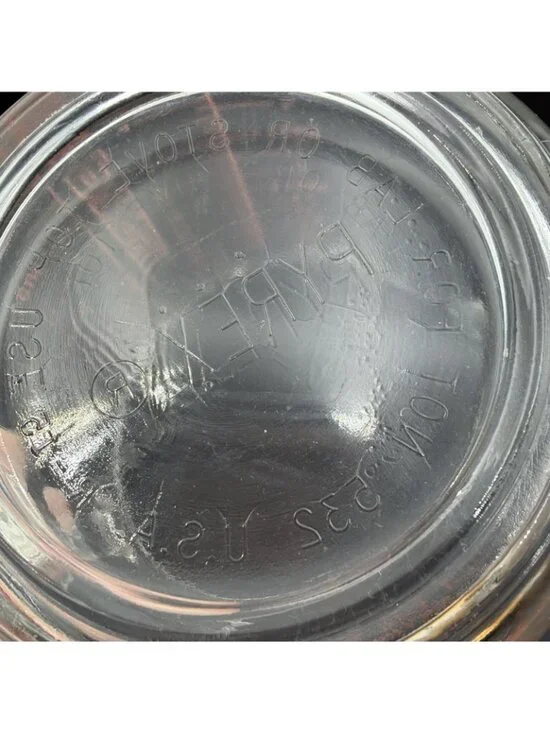 Vintage Pyrex Clear Glass 1 Quart Measuring Cup 532 D Handle Red Lettering - Picture 9 of 12